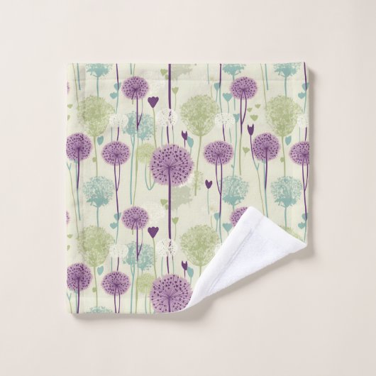 Summer Dandelion Design Badhandtuch Set (Waschlappen)