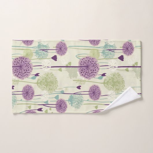 Summer Dandelion Design Badhandtuch Set (Handtuch)