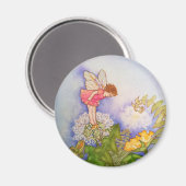 Summer Dandelion Fairy Magnet (Vorderseite/Rückseite)