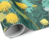 Summer Dandelion Meadow Geschenkpapier (Rolleneckpunkt)