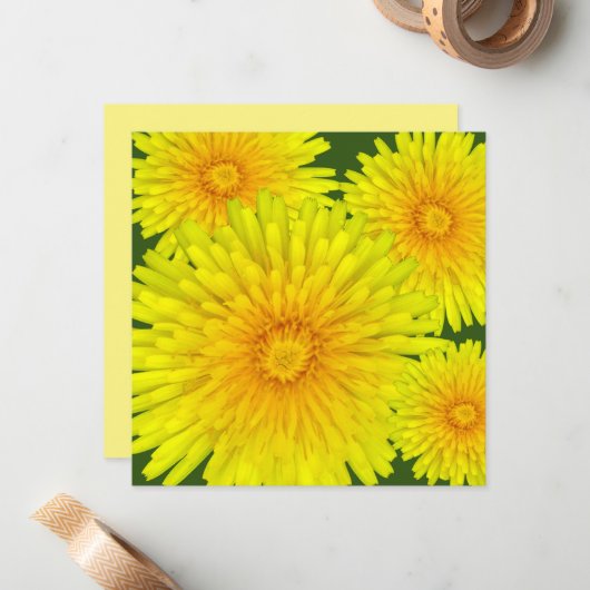 Summer Dandelion Mitteilungskarte (Vorderseite/Rückseite Beispiel)