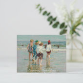 "Summer Day-Brighten Beach-EH Potthast" Postkarte (Stehend Vorderseite)