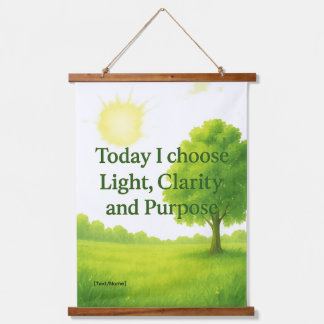 Summer Day Motivational Tapestry – Light/Clarity Wandteppich Mit Holzrahmen