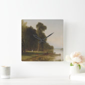 Summer Day on Conesus Lake Quadratische Wanduhr (Zuhause)