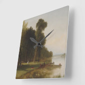 Summer Day on Conesus Lake Quadratische Wanduhr (Winkel)