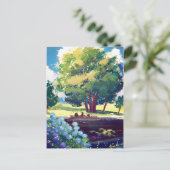 Summer Day Picnic Postkarte (Stehend Vorderseite)