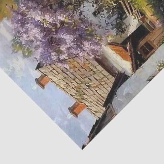 Summer Day with Chickens by Peder Mork Monsted Seidenpapier (Ausschnitt)