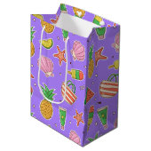 Summer Days Beach Geschenktasche Mittlere Geschenktüte (Vorderseite Schrägansicht)