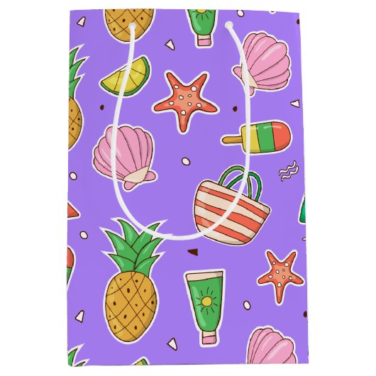Summer Days Beach Geschenktasche Mittlere Geschenktüte (Vorderseite)