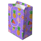 Summer Days Beach Geschenktasche Mittlere Geschenktüte (Rückseite Schrägansicht)