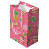 Summer Days Beach Geschenktasche Mittlere Geschenktüte (Vorderseite Schrägansicht)