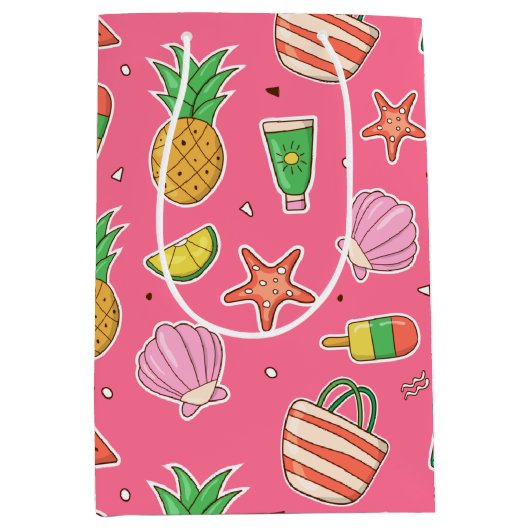 Summer Days Beach Geschenktasche Mittlere Geschenktüte (Vorderseite)