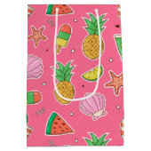 Summer Days Beach Geschenktasche Mittlere Geschenktüte (Rückseite)