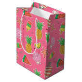 Summer Days Beach Geschenktasche Mittlere Geschenktüte (Rückseite Schrägansicht)