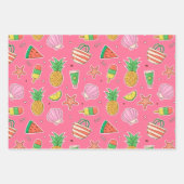 Summer Days Beach Wrapping Paper Set Geschenkpapier Set (Vorderseite)