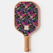 Summer Ditsy Mit Monogramm Pickleball Paddel