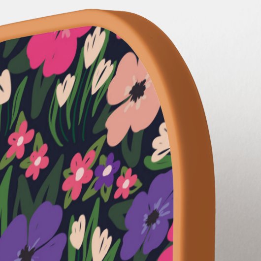 Summer Ditsy Mit Monogramm Pickleball Paddel Pickleball Schläger (Linke Seite)