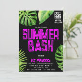 Summer DJ Event Beach Party Bar Club Flyer Einladung (Stehend Vorderseite)