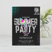 Summer DJ Event Cocktail Party Bar Flyer Einladung (Stehend Vorderseite)