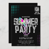 Summer DJ Event Cocktail Party Bar Flyer Einladung (Vorne/Hinten)