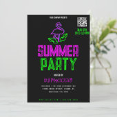 Summer DJ Night Event Party Bar Club Flyer Einladung (Stehend Vorderseite)