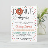 Summer Donut Baby Sprinkle Dusche Einladung (Stehend Vorderseite)