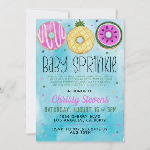 Summer Donut Baby Sprinkle Dusche Einladung