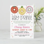 Summer Donut Baby Sprinkle Dusche Einladung (Stehend Vorderseite)