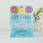 Summer Donut Baby Sprinkle Dusche Einladung (Stehend Vorderseite)