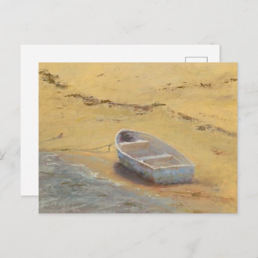 Summer Dory - Boot an der Küste Postkarte (Vorne/Hinten)