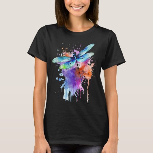 Summer Dragonfly Funny Süße Tier Graphic T-Shirt (Vorderseite)