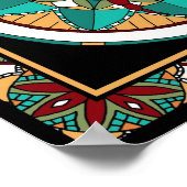 Summer Dragonfly Mandala-Print Poster (Ecke)