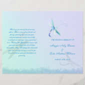 Summer Dragonfly Wedding Ceremony Bi Fold Program (Vorderseite)