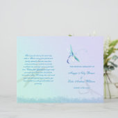 Summer Dragonfly Wedding Ceremony Bi Fold Program (Stehend Vorderseite)