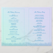 Summer Dragonfly Wedding Ceremony Bi Fold Program (Rückseite)