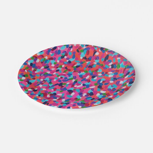 Summer Dreams Abstrakt Print Pappteller (Schrägansicht)