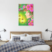 Summer Dreams Stretched Canvas Print Leinwanddruck (Insitu (Schlafzimmer))