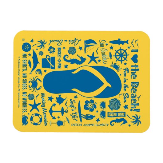 Summer Dreh Flop Muster Magnet (Horizontal)