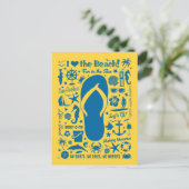 Summer Dreh Flop Muster Postkarte (Stehend Vorderseite)