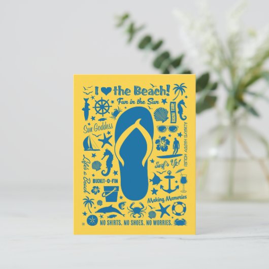 Summer Dreh Flop Muster Postkarte (Stehend Vorderseite)