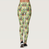 Summer Dschungel Tropical Parrot Blume Blossom Leggings (Rückseite)