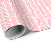 Summer Dusty Rose Blush Pink White Zigzag Streifen Geschenkpapier (Rolleneckpunkt)