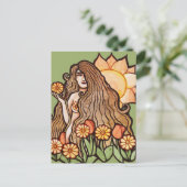 Summer Earth Goddess Postkarte (Stehend Vorderseite)