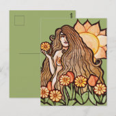 Summer Earth Goddess Postkarte (Vorne/Hinten)