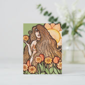 Summer Earth Goddess Postkarte (Stehend Vorderseite)