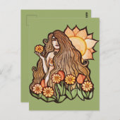 Summer Earth Goddess Postkarte (Vorne/Hinten)