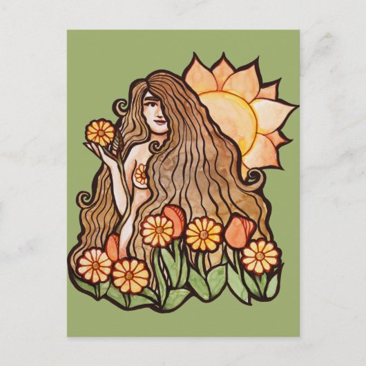 Summer Earth Goddess Postkarte (Vorderseite)