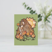 Summer Earth Goddess Postkarte (Stehend Vorderseite)