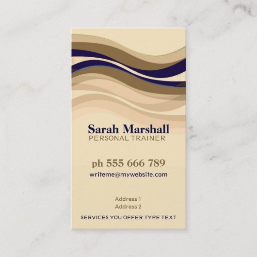 Summer Earth Hills mit Logo-Visitenkarte Visitenkarte (Vorderseite)