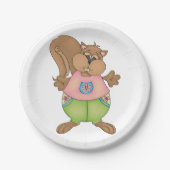 Summer Eichhörnchen Pappteller (Vorderseite)